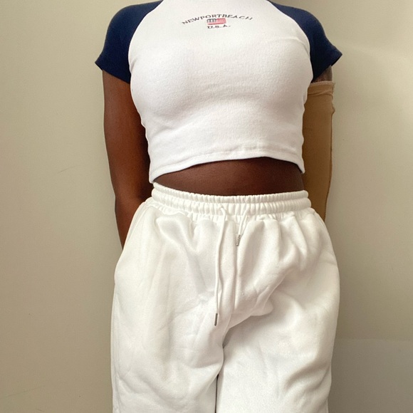 White Y2k joggers - Picture 1 of 4
